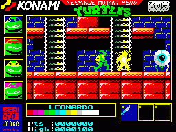 Teenage Mutant Hero Turtles ZX Spectrum game 1990