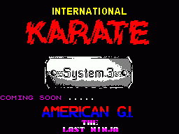 International Karate ZX Spectrum game 1985